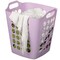 Flexible Plastic Laundry Basket - Square Storage Hamper with Side Handles for Easy Carrying - Versatile Organizer for Laundry, and Household Storage
